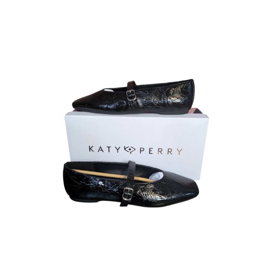 Katy Perry Collections Black Flats with Strap